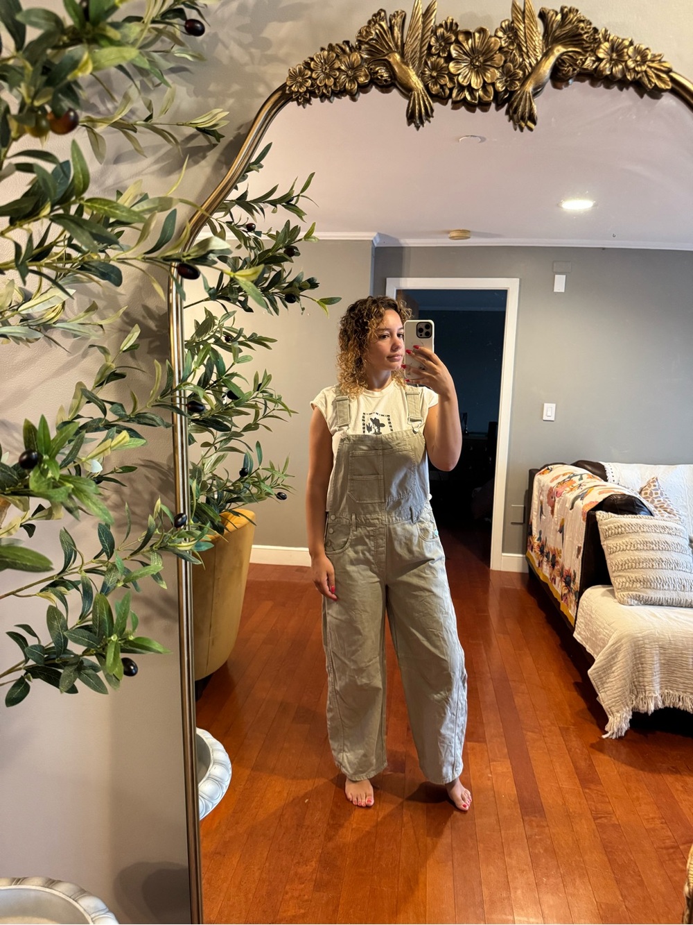 Mexico City Utility Overalls in Light Olive - Unbranded